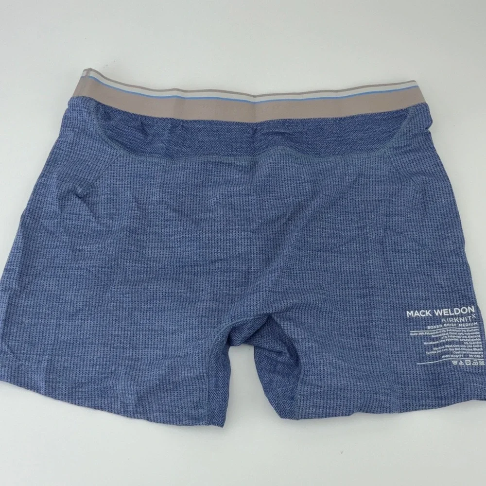 Mack Weldon AIRKNITx Boxer Brief Indigo Heather MODBO1-IH-M Mens Size Medium